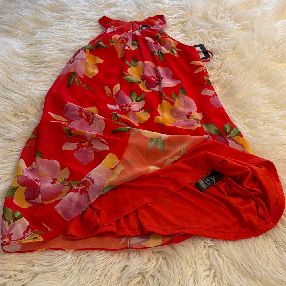 JH Floral Multicolor Summer Dress size 8 length 37” bust 32” brand new - Picture 8 of 9